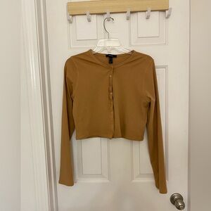 Forever21 Dark Tan Button Up - Size XL